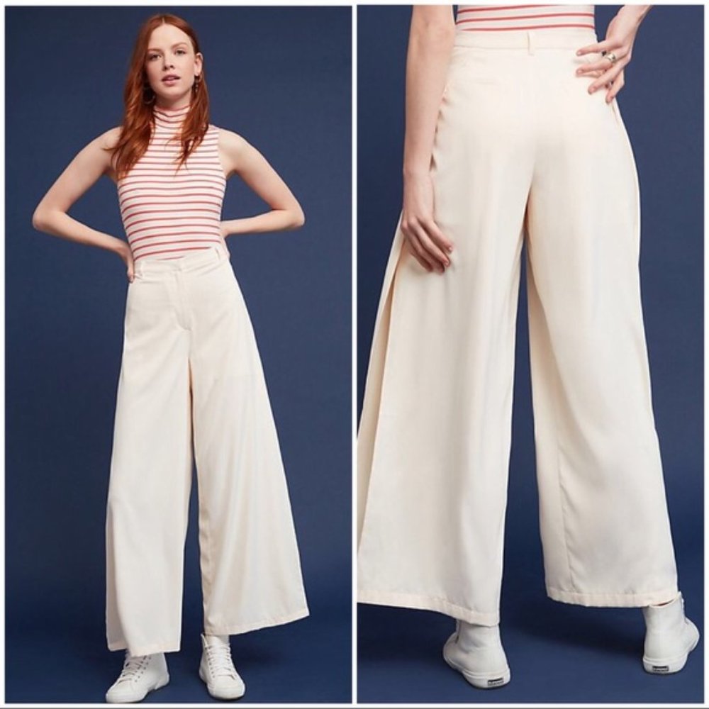 Anthropologie J.O.A. Alayna Side-Slit Wide-Legs L
